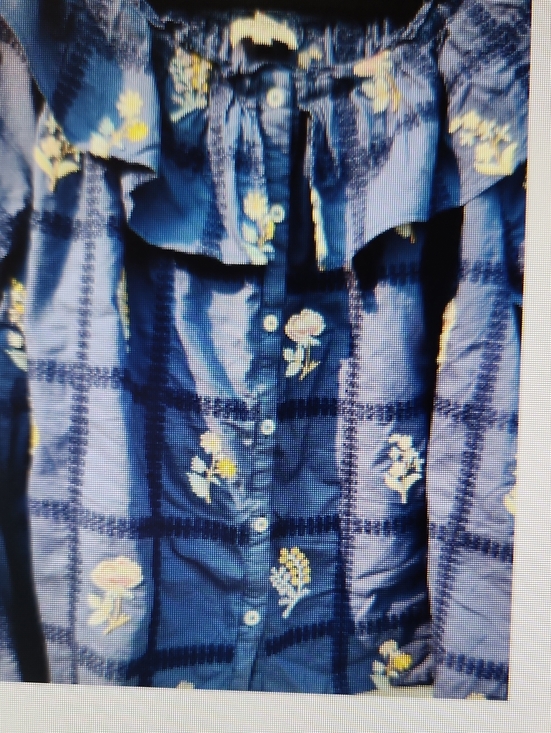 Sezane Tops - Sezane Navy Blue Floral Button-Front Blouse Cotton
